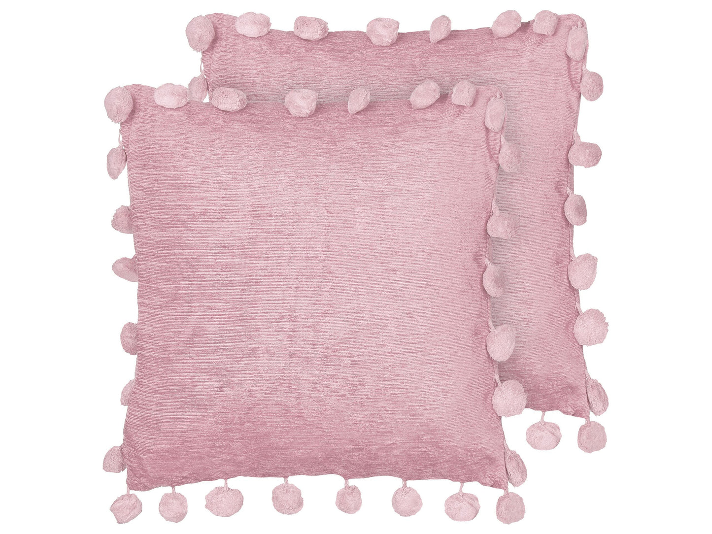 Dekokissen 2er Set JASMINE 45 x 45 cm Rosa Ohne Muster