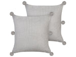 Dekokissen 2er Set OCOTEA Baumwolle 45 x 45 cm Grau Ohne Muster