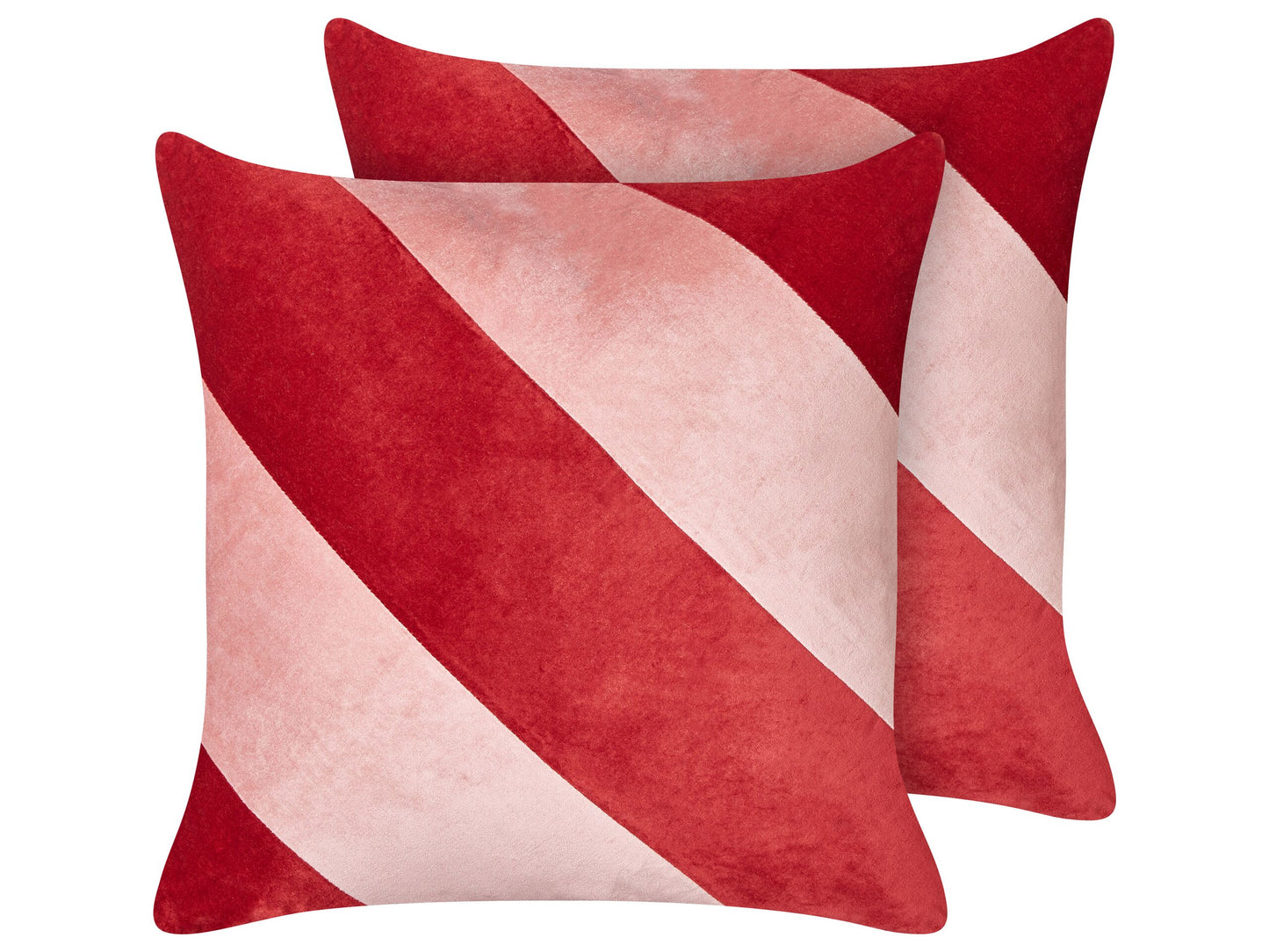 Dekokissen 2er Set BORONIA Baumwolle 45 x 45 cm Rot Weihnachtsmotiv