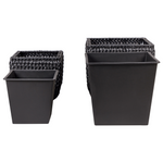 Set mit 2 Blumentöpfen BERBERIS PE Rattan 34/45 cm Schwarz