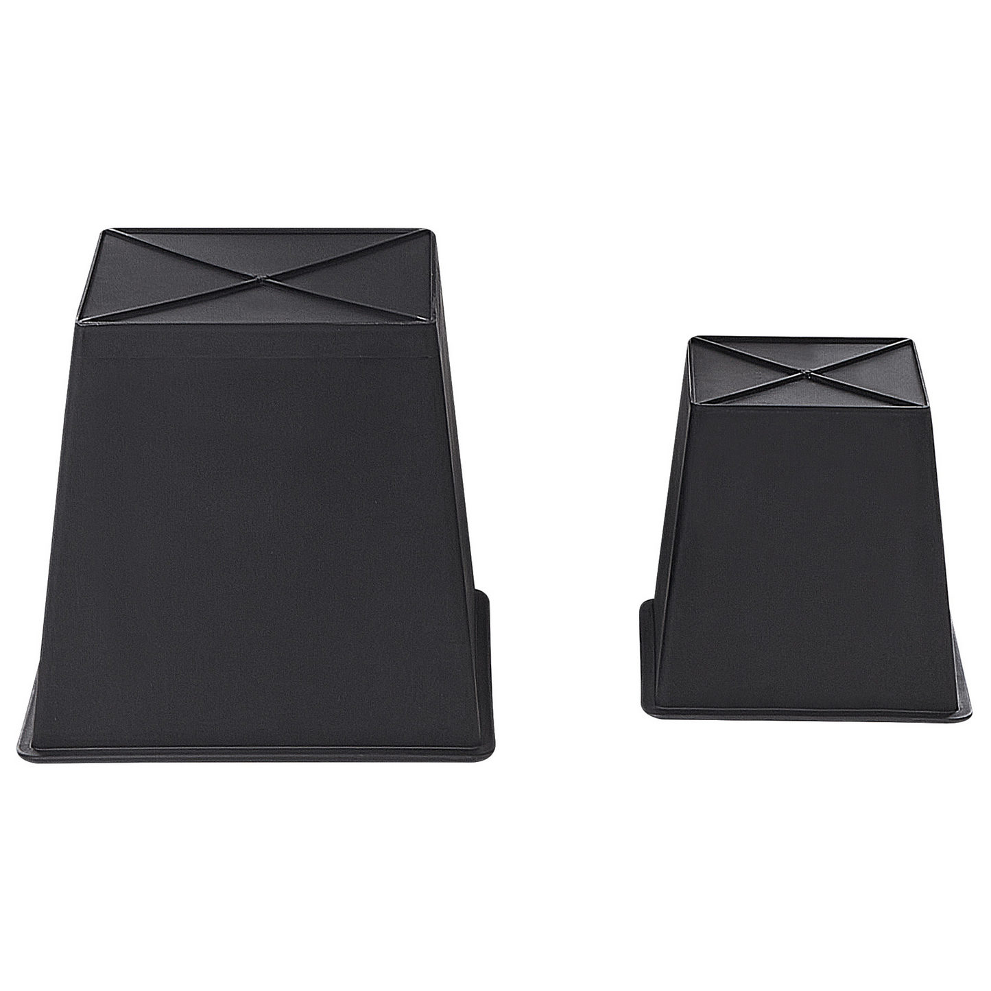 Set mit 2 Blumentöpfen BERBERIS PE Rattan 34/45 cm Schwarz