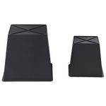 Set mit 2 Blumentöpfen BERBERIS PE Rattan 34/45 cm Schwarz