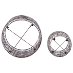 Set mit 2 Blumentöpfen BRODIEA PE Rattan 26/45 cm Hellbraun