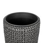 Set mit 2 Blumentöpfen CEDRUS PE Rattan 37/45 cm Schwarz