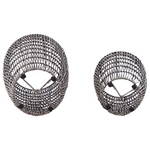 Set mit 2 Blumentöpfen CHELONE PE Rattan 26/34 cm Braun