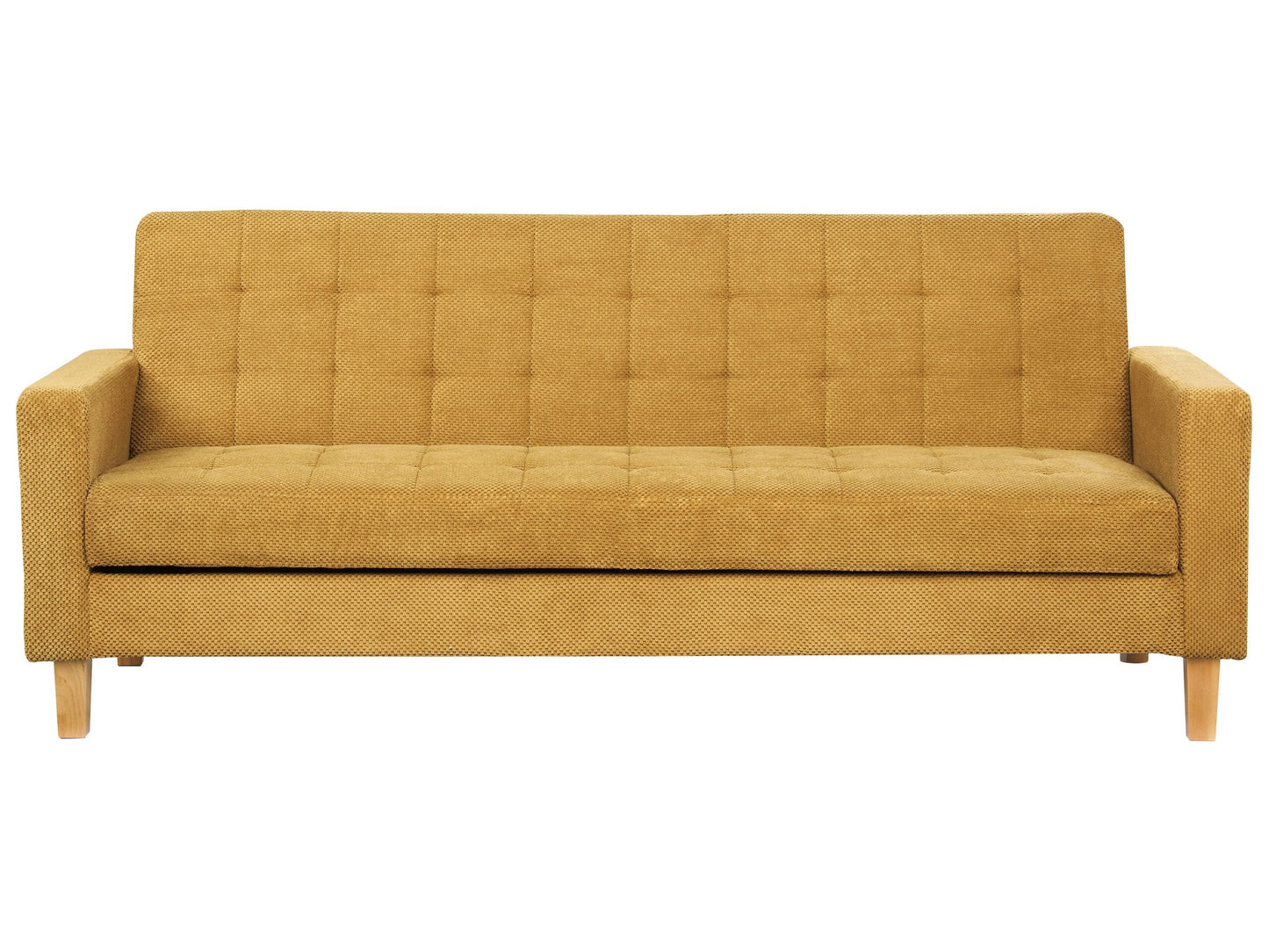 3-Sitzer Schlafsofa senfgelb mit Stauraum VEHKOO