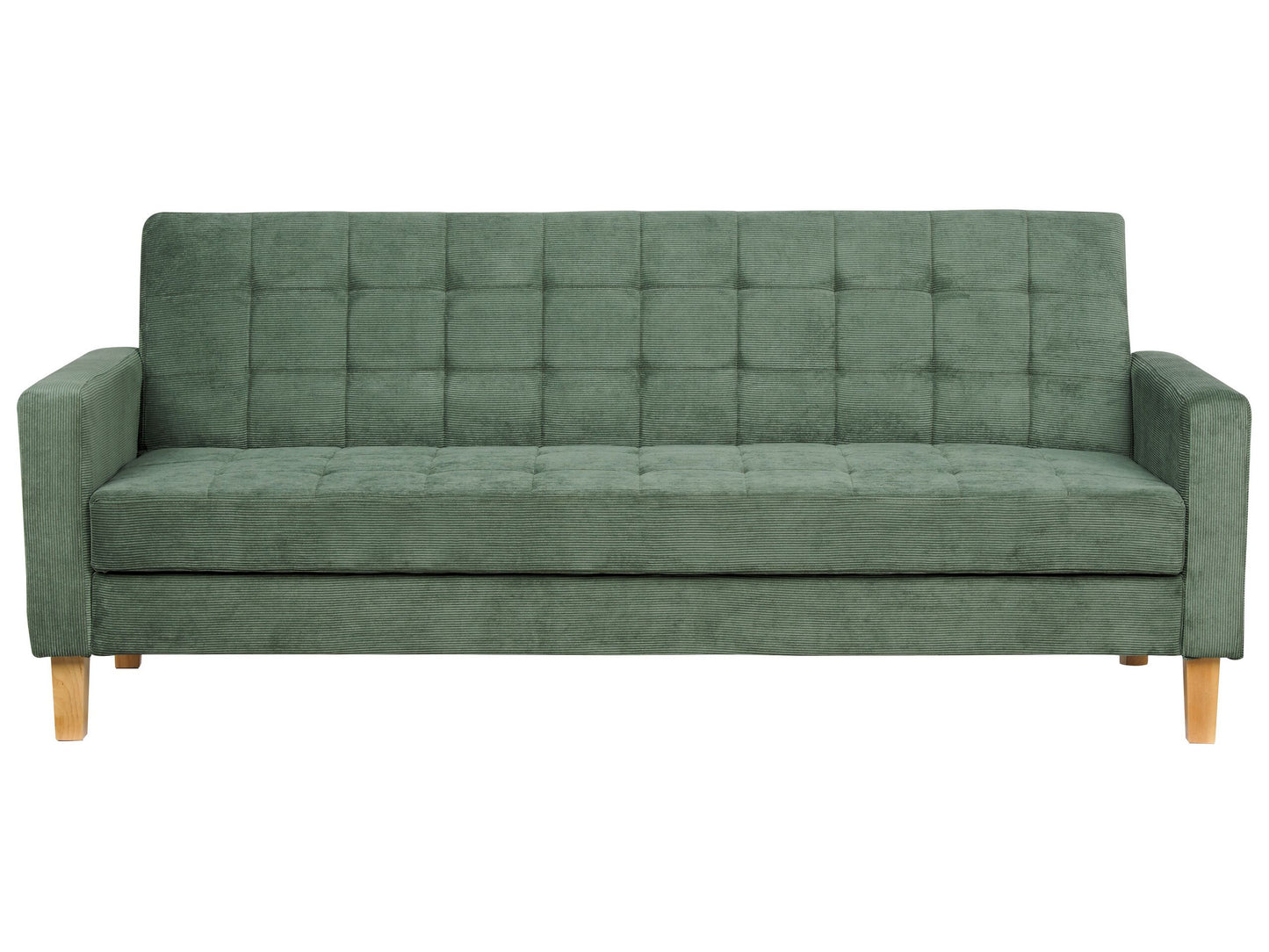 3-Sitzer Schlafsofa dunkelgrün mit Stauraum VEHKOO