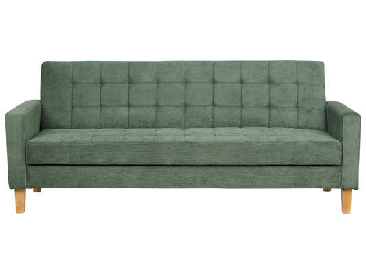 3-Sitzer Schlafsofa dunkelgrün mit Stauraum VEHKOO