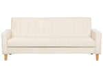 3-Sitzer Schlafsofa cremeweiss mit Stauraum VEHKOO