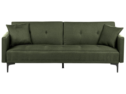 3-Sitzer Schlafsofa dunkelgrün / schwarz LUCAN