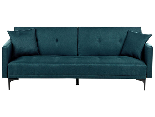 3-Sitzer Schlafsofa seeblau / schwarz LUCAN