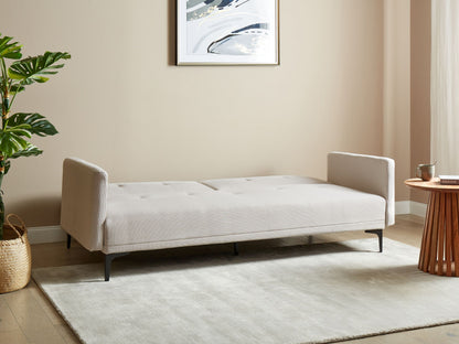 3-Sitzer Schlafsofa hellbeige / schwarz LUCAN