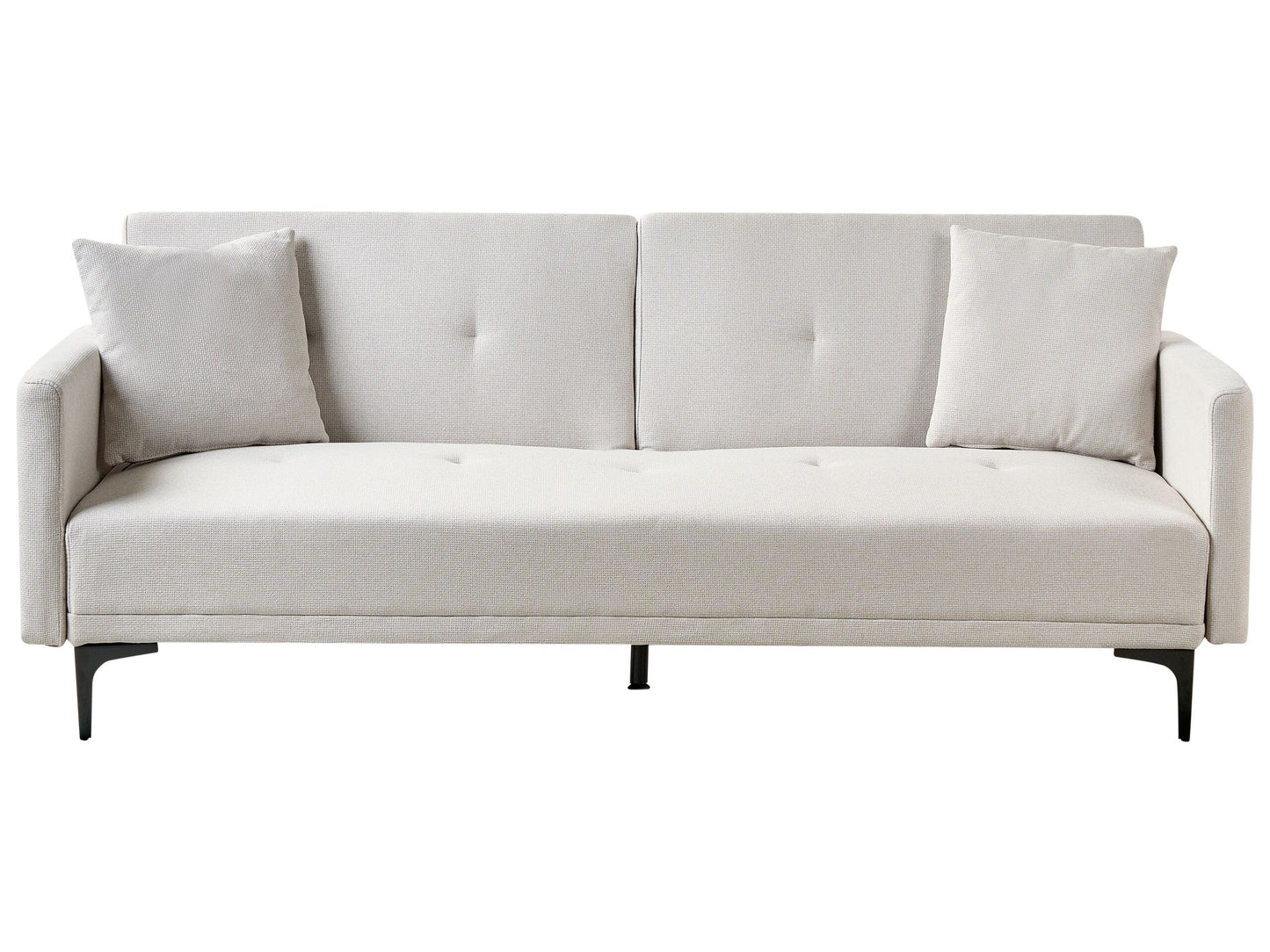 3-Sitzer Schlafsofa hellbeige / schwarz LUCAN