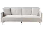 3-Sitzer Schlafsofa hellbeige / schwarz LUCAN