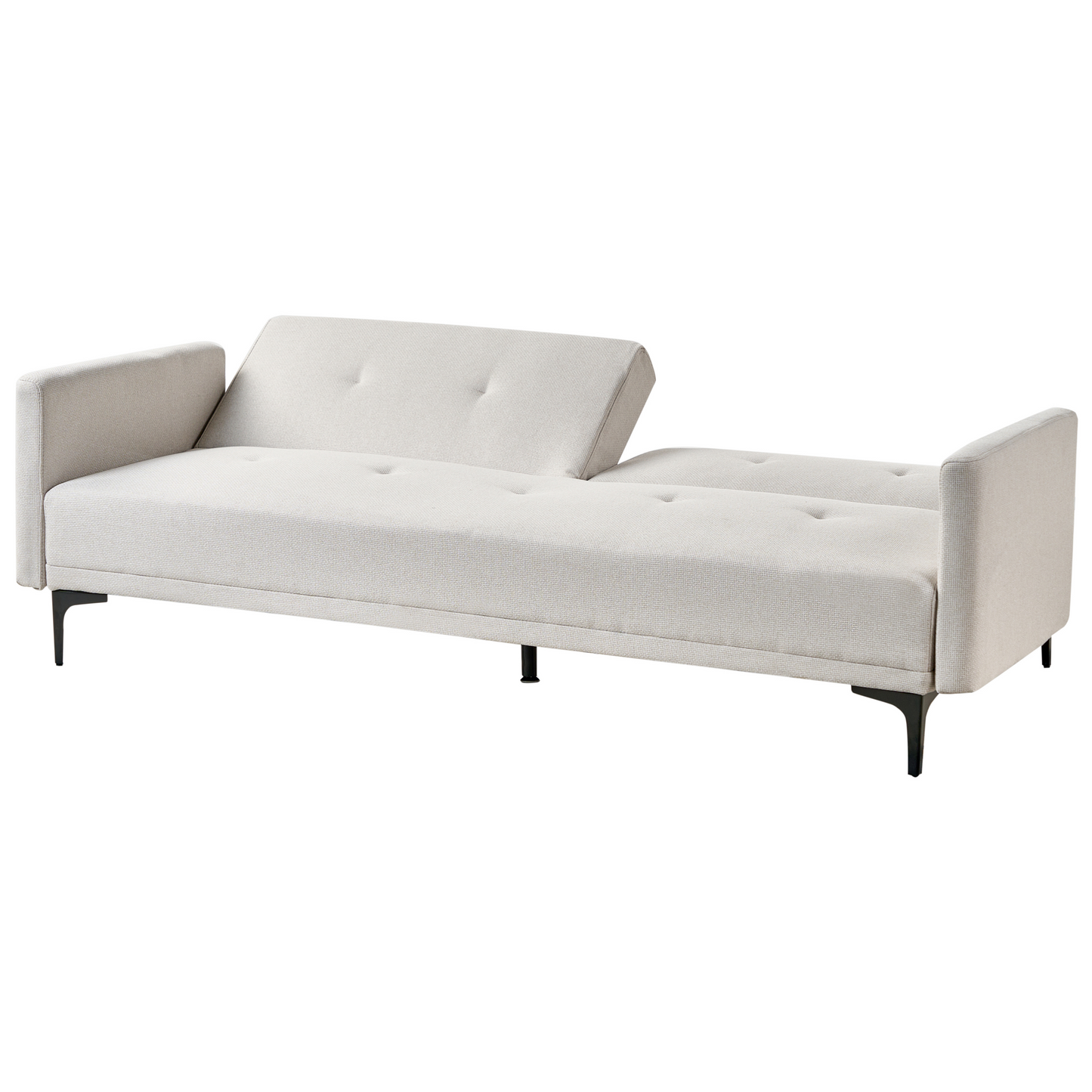 3-Sitzer Schlafsofa hellbeige / schwarz LUCAN