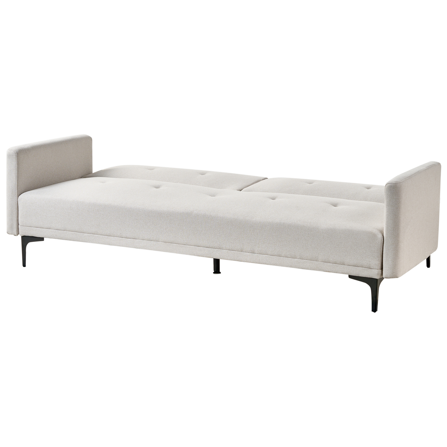 3-Sitzer Schlafsofa hellbeige / schwarz LUCAN
