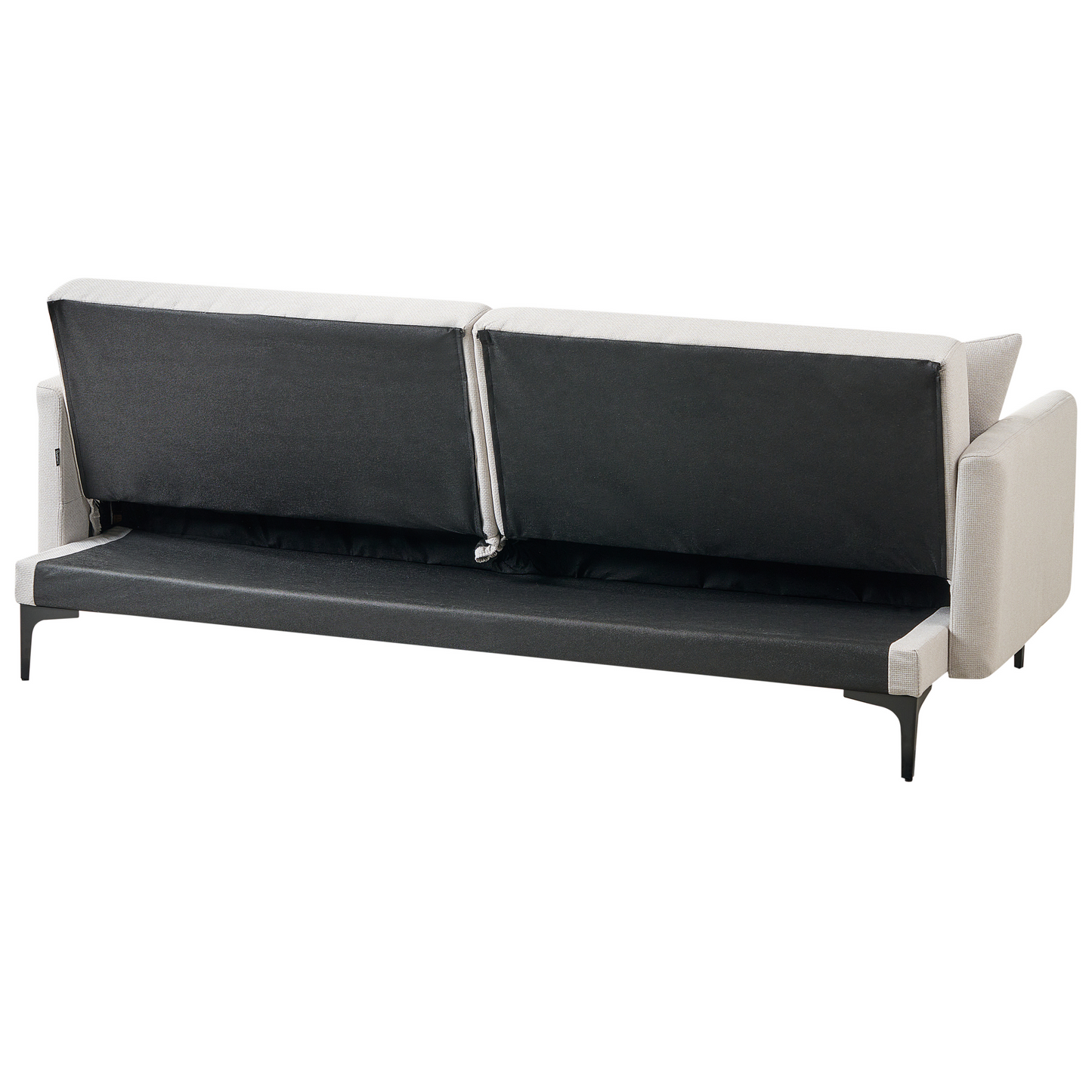3-Sitzer Schlafsofa hellbeige / schwarz LUCAN