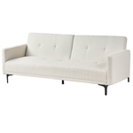 3-Sitzer Schlafsofa Bouclé cremeweiss / schwarz LUCAN