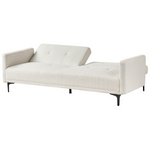 3-Sitzer Schlafsofa Bouclé cremeweiss / schwarz LUCAN