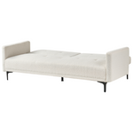 3-Sitzer Schlafsofa Bouclé cremeweiss / schwarz LUCAN