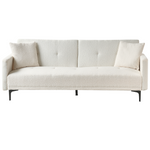 3-Sitzer Schlafsofa Bouclé cremeweiss / schwarz LUCAN