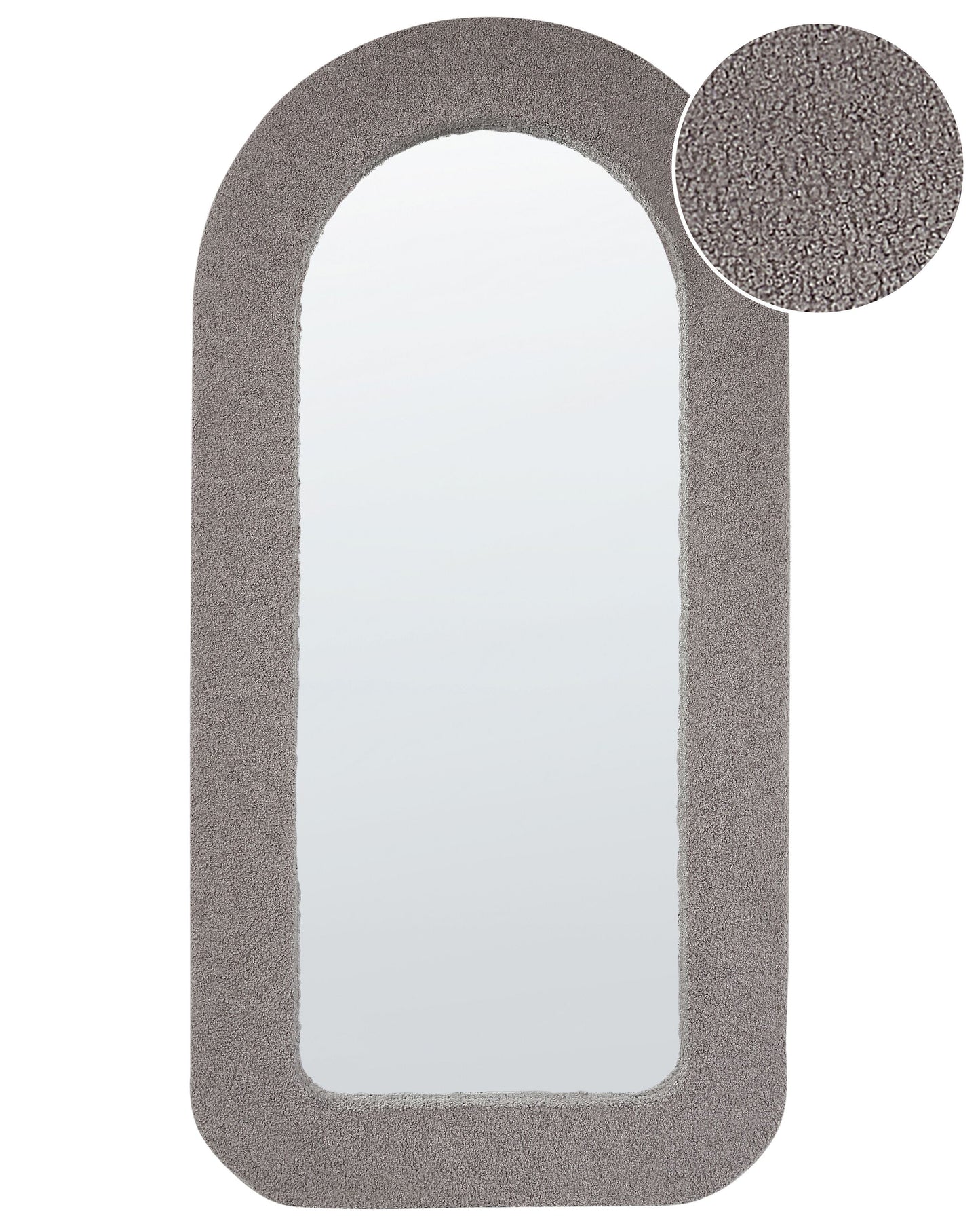 Wandspiegel CERVON 60 cm 120 cm Bouclé Taupe