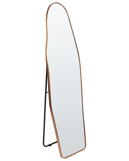 Stehspiegel Metall gold asymmetrisch 48 x 160 cm LARCHE