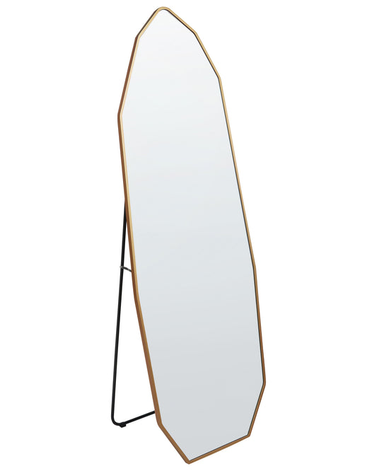 Stehspiegel Metall gold asymmetrisch 49 x 165 cm TARTAS