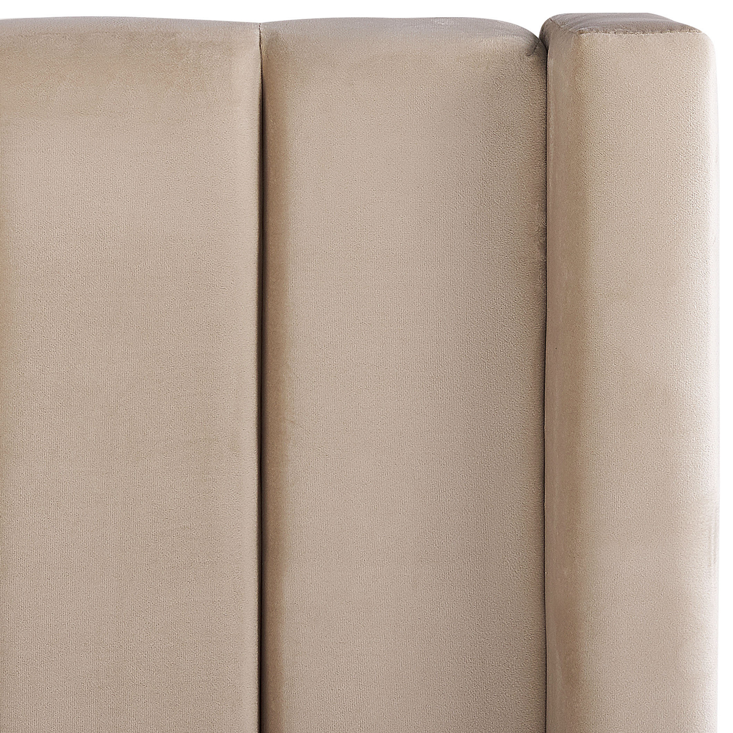 Wasserbett mit Stauraumbank Samtstoff NOYERS 180 x 200 cm Beige