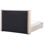 Wasserbett mit Stauraumbank Samtstoff NOYERS 160 x 200 cm Beige
