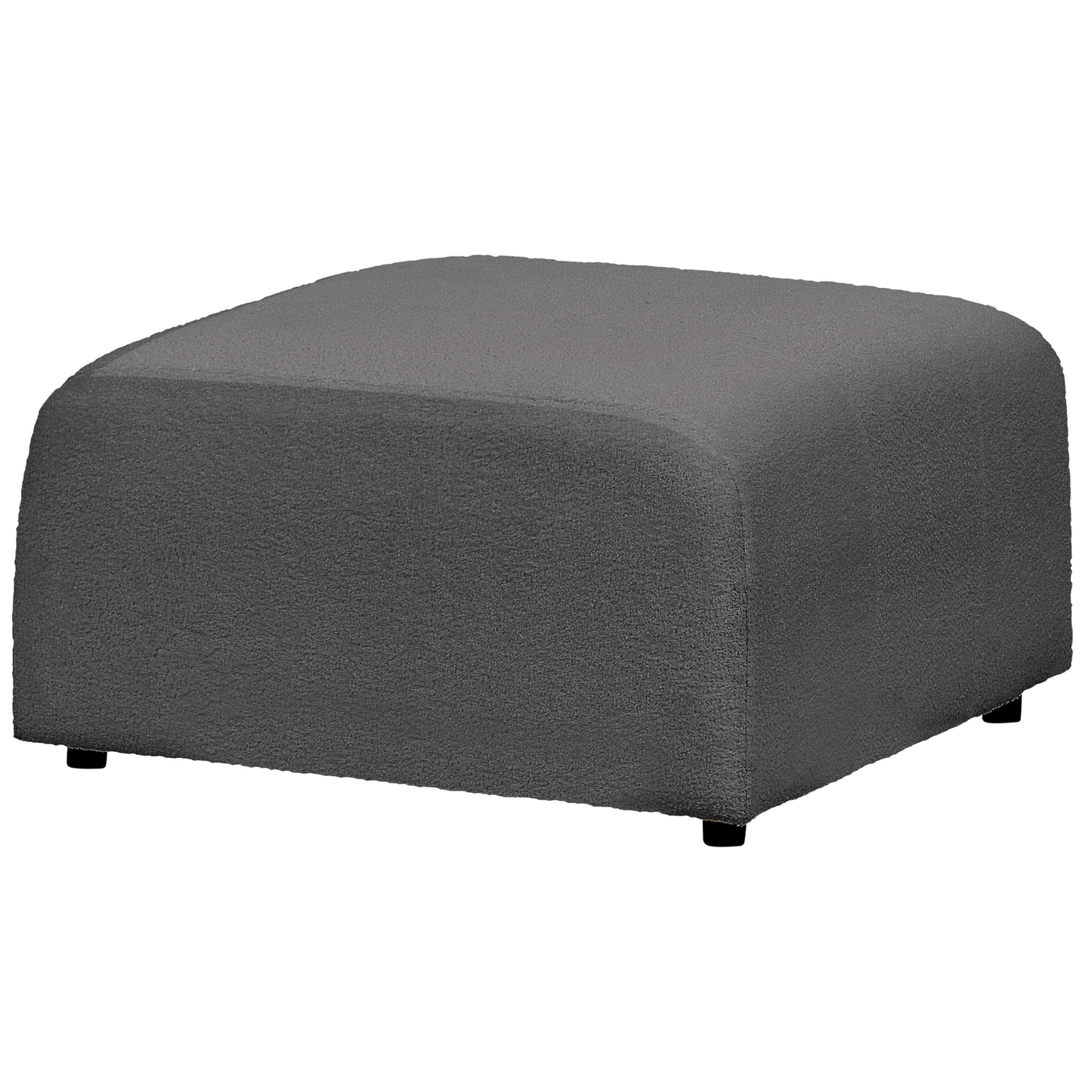 3-Sitzer Sofa Bouclé dunkelgrau mit Ottomane FALSTERBO