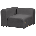 3-Sitzer Sofa Bouclé dunkelgrau mit Ottomane FALSTERBO