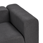 3-Sitzer Sofa Bouclé dunkelgrau mit Ottomane FALSTERBO