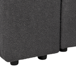 3-Sitzer Sofa Bouclé dunkelgrau mit Ottomane FALSTERBO