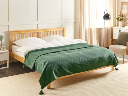 Tagesdecke LINDULA Baumwolle 200 x 220 cm Grün