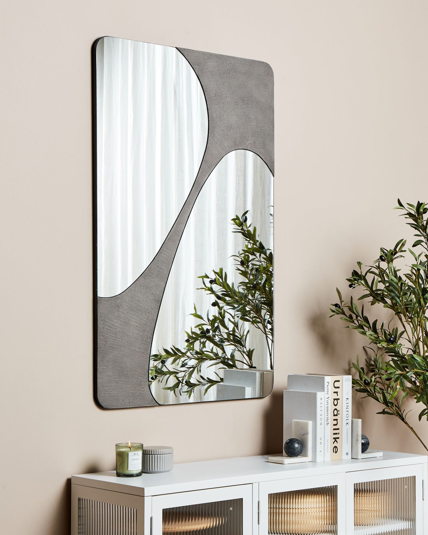 Wandspiegel ORMES 70 cm 110 cm Grau