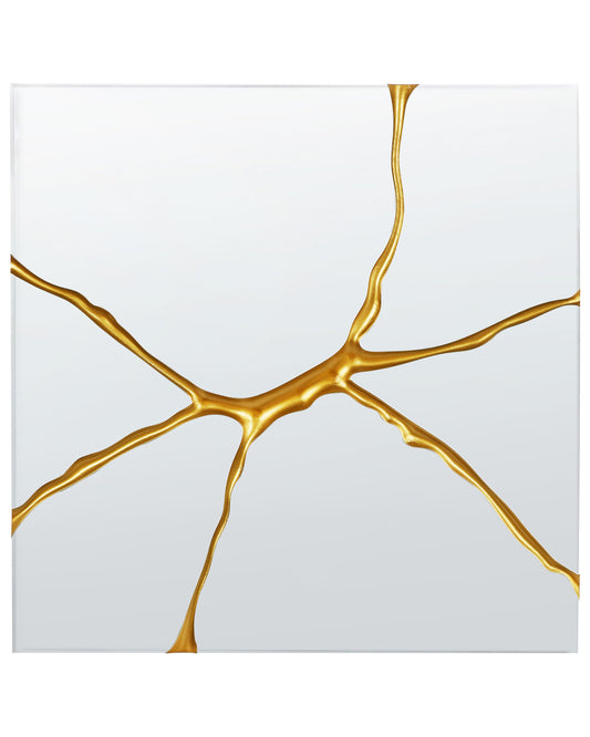 Wandspiegel COOLE 80 cm 80 cm Gold
