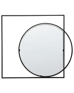 Wandspiegel AUXY 79 cm 70 cm Metall Schwarz