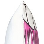 Dekokissen 2er Set MALVA Samtstoff 45 x 45 cm Rosa Blumenmuster