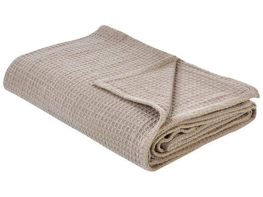 Tagesdecke RAGALA Baumwolle 200 x 220 cm Taupe