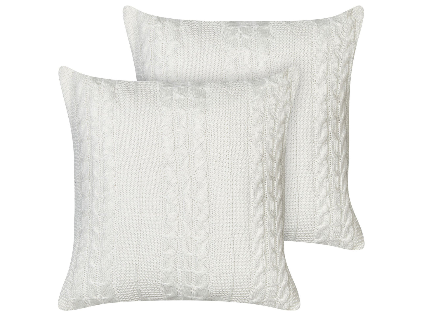 Dekokissen 2er Set CADETIA Baumwolle 45 x 45 cm Weiss Ohne Muster