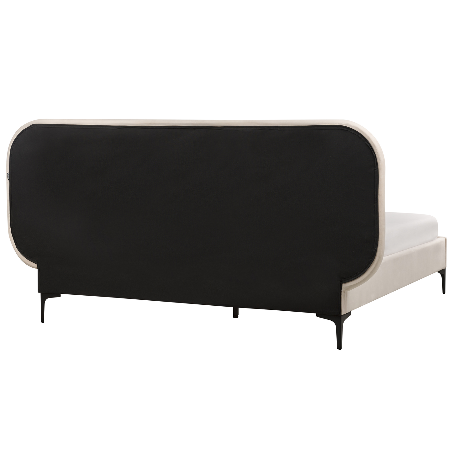 Bett mit Lattenrost Samtstoff SUZETTE 160 x 200 cm Hellbeige