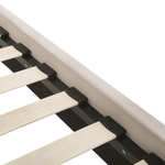 Bett mit Lattenrost Samtstoff SUZETTE 160 x 200 cm Hellbeige