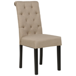 Esszimmerstuhl 2er Set Stoff Taupe MELVA