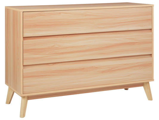 Kommode mit 3 Schubladen SARDIS 75 cm Hellbraun