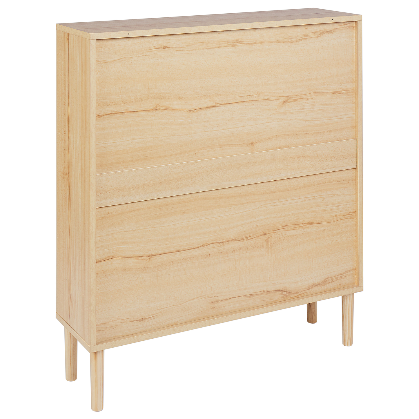 Schuhschrank heller Holzfarbton 2 Klapptüren NORRIS