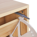 Schuhschrank heller Holzfarbton 2 Klapptüren NORRIS