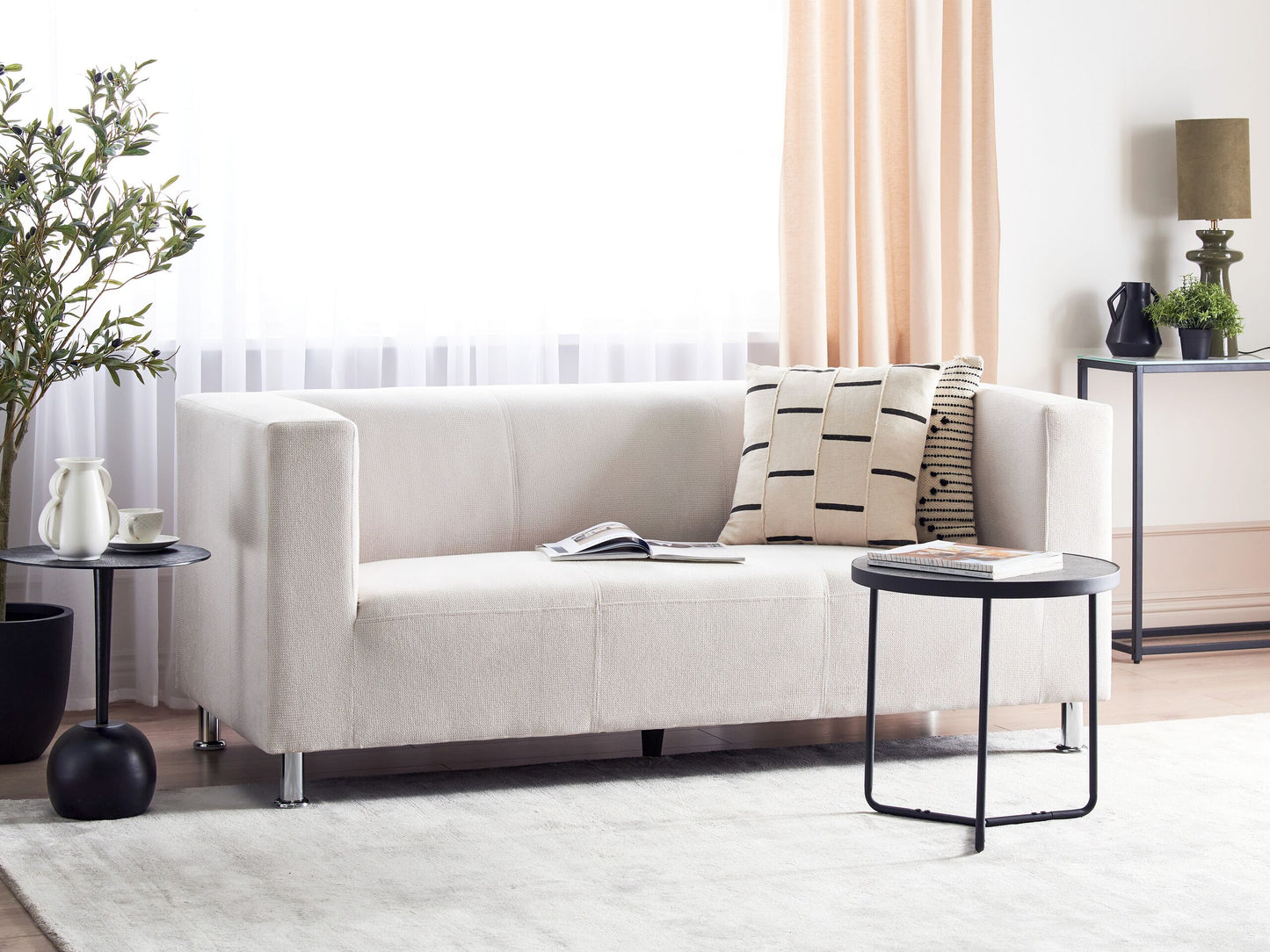 3-Sitzer Sofa Stoff cremeweiss FLORO