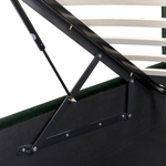 Bett mit Stauraum Samtstoff SEZANNE 140 x 200 cm Dunkelgrün