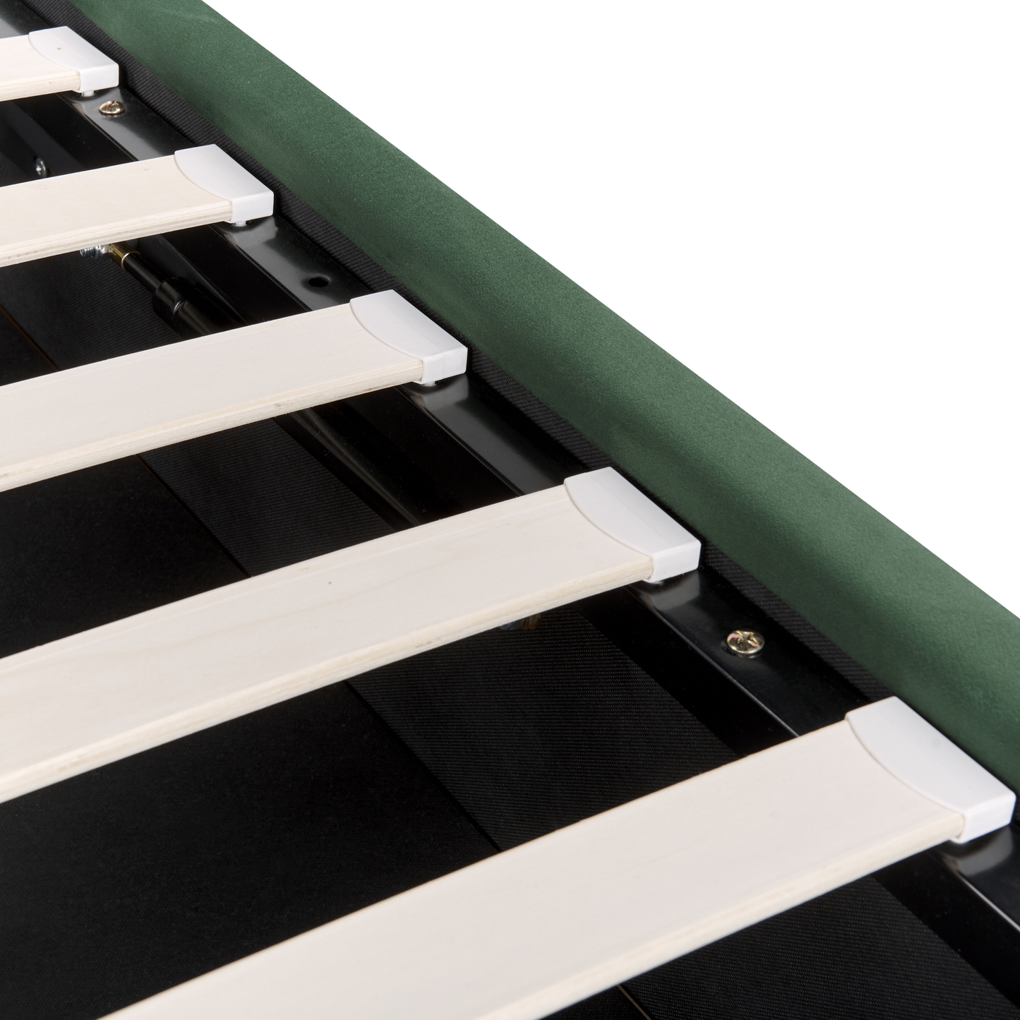 Bett mit Stauraum Samtstoff SEZANNE 140 x 200 cm Dunkelgrün